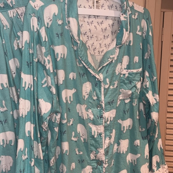 Munki Munki preowned blue polar bears pajama set size XXL - Picture 2 of 10
